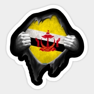 Brunei Flag Bruneian Roots DNA Pride Gift Sticker